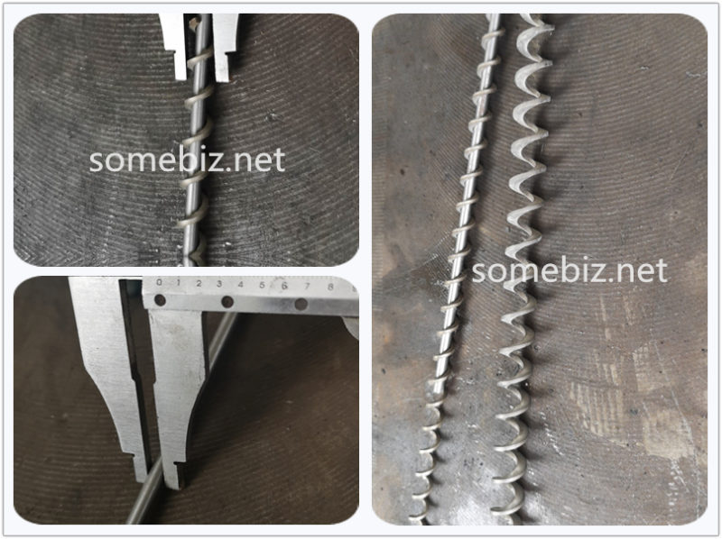 small screw flight, small auger flight, small spiral blade